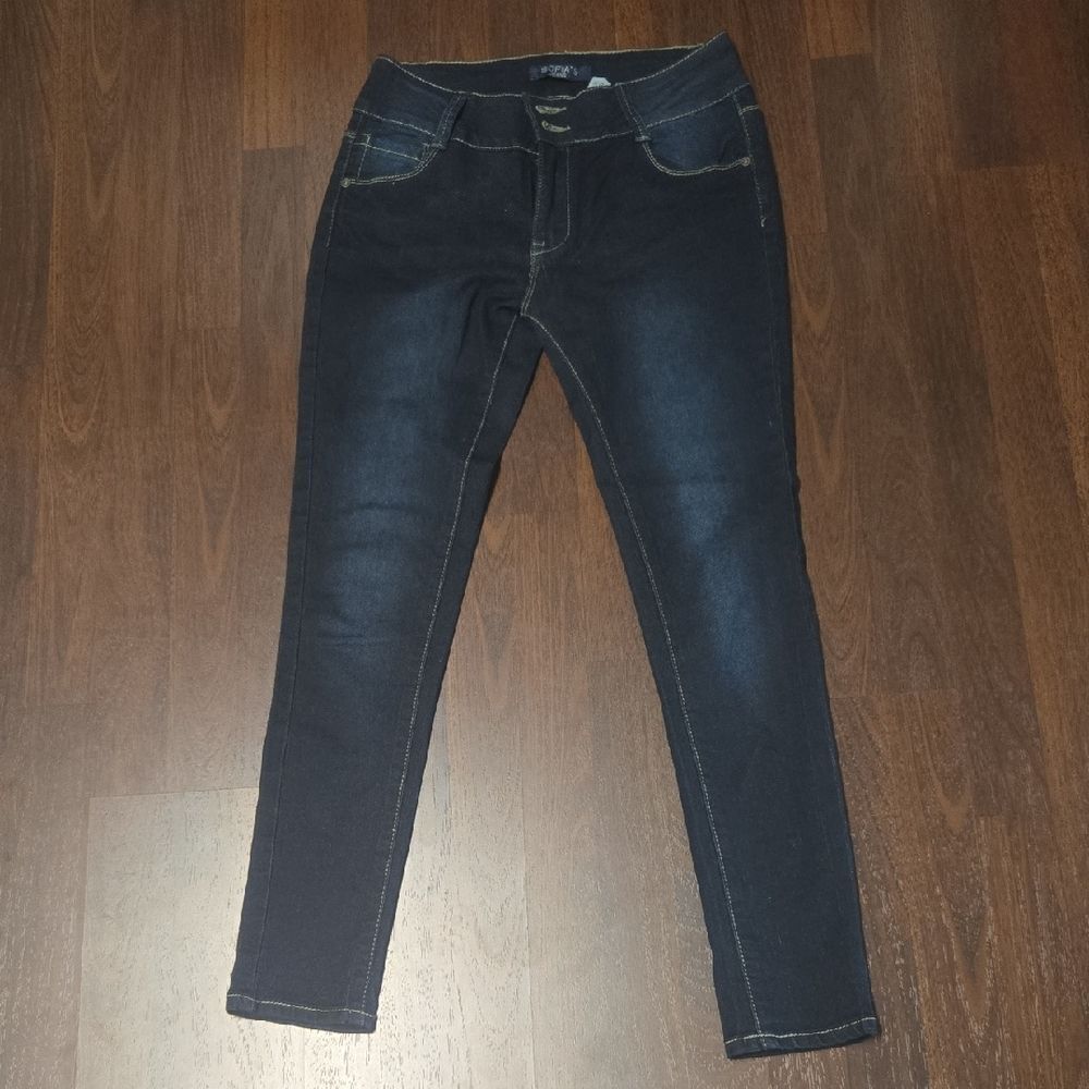 Sofia by Sofia Vergara Dark Indigo Skinny Jeans